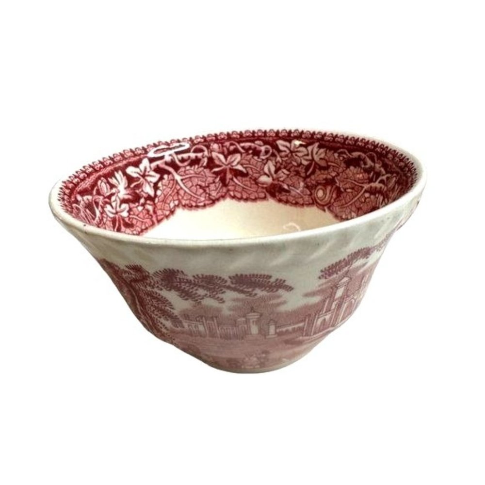 Mason's Vista England Cups Red White No Trim Coffee Tea Discontinued Pattern 2